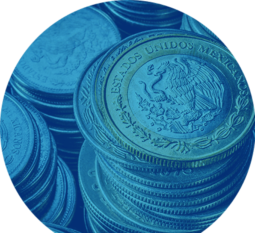 Torres de monedas mexicanas