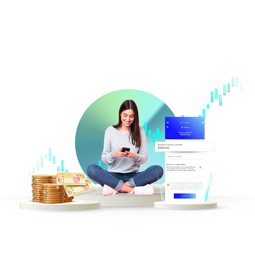 Imágenes de las vistas del producto Fondos en navegador web y aplicación móvil