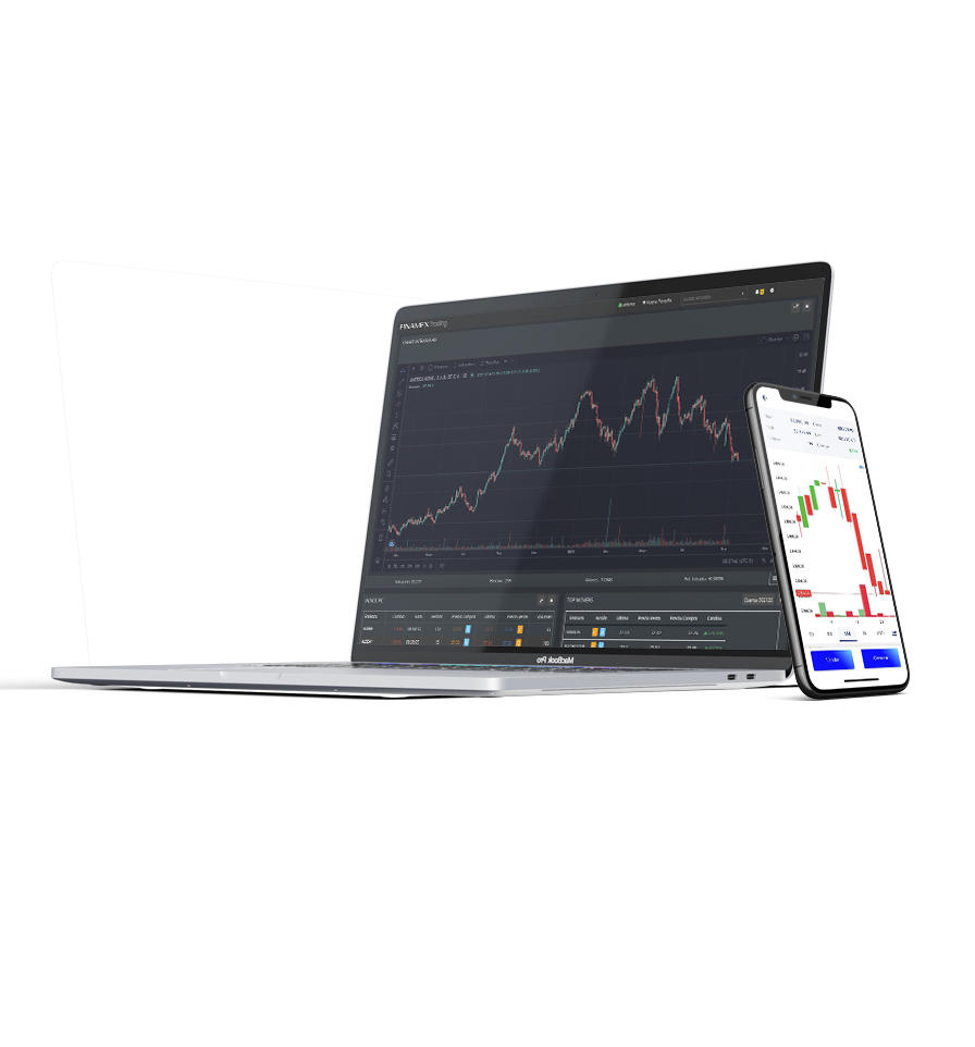Laptop con pantallas de Trading