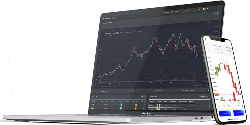 Laptop con pantallas de Trading